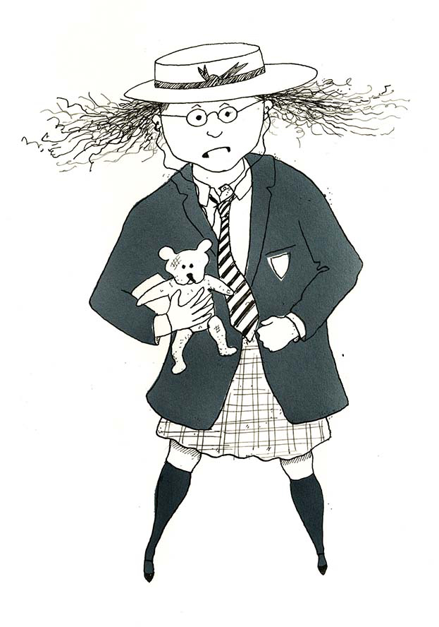 St Trinian's : The Legend of Fritton's Gold . animation drawing of schoolgirl